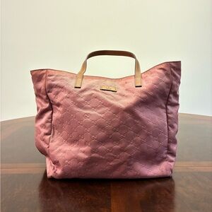 Gucci Tote Bag Pink Authentic